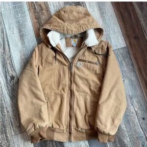 Carhartt Tan Hooded Utility Jacket